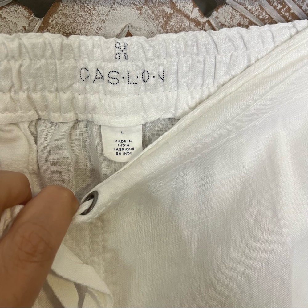Lot of 3 Linen Drawstring Pants Sz M-L Caslon, Loft, Charter Club - Picture 10 of 10